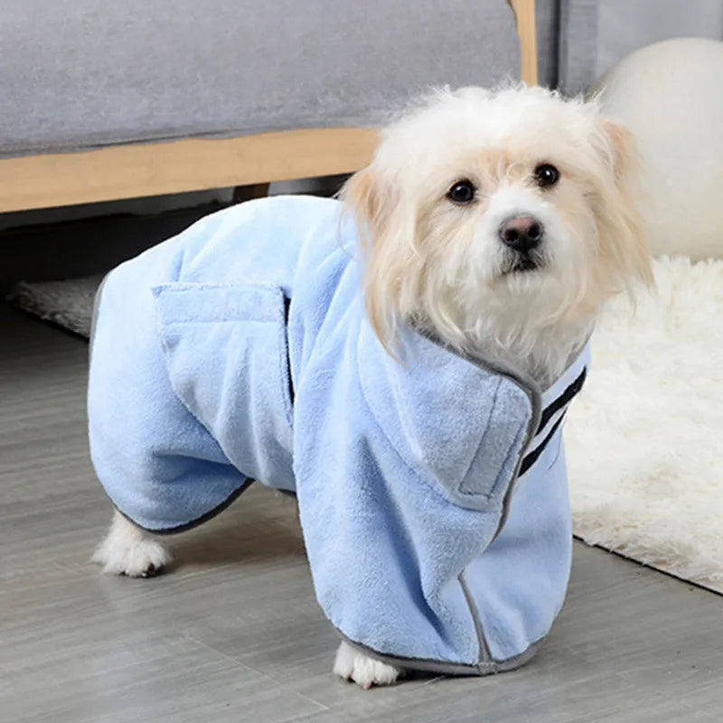 Fast-Drying Pet Bathrobe – Absorbent Microfiber Towel