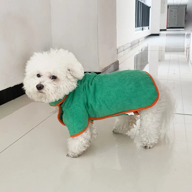 Fast-Drying Pet Bathrobe – Absorbent Microfiber Towel