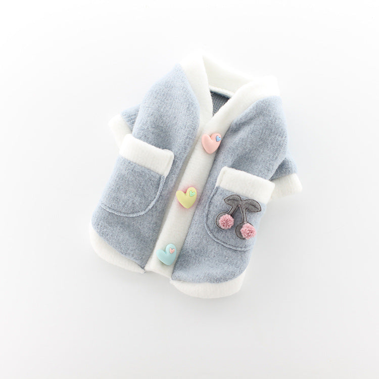 Soft Coral Velvet Pet Skirt – Cute Dog & Cat Outfit