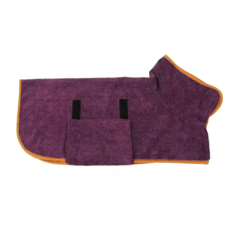 Fast-Drying Pet Bathrobe – Absorbent Microfiber Towel