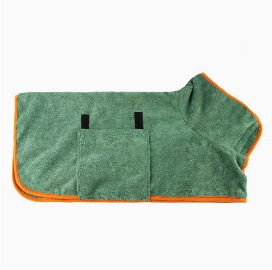 Fast-Drying Pet Bathrobe – Absorbent Microfiber Towel